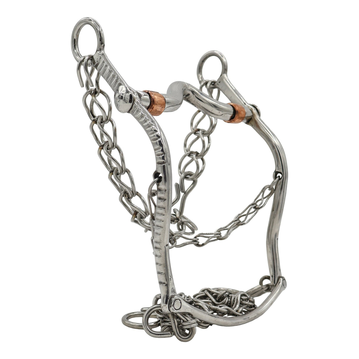 5" Stainless Steel Charro Horse Copper Bit Freno - M - Royal Saddles - Charro Bits/Frenos