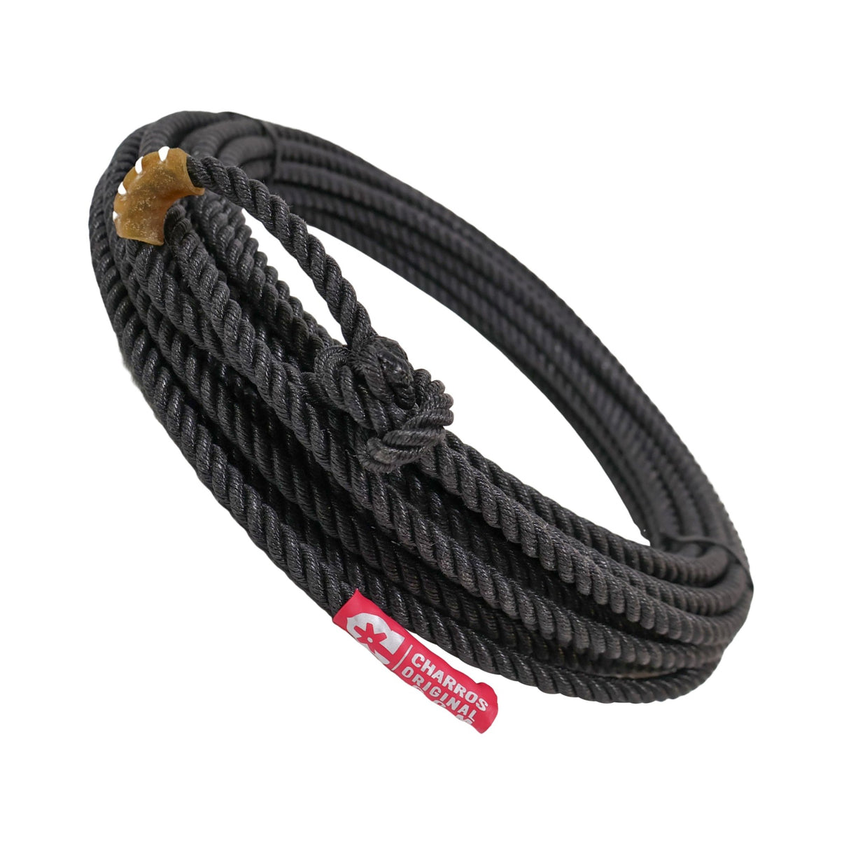 50FT Black Soga De Plomo 9.5mm Poly Nylon Rope Lasso - M - Royal Saddles - Ropes/Sogas