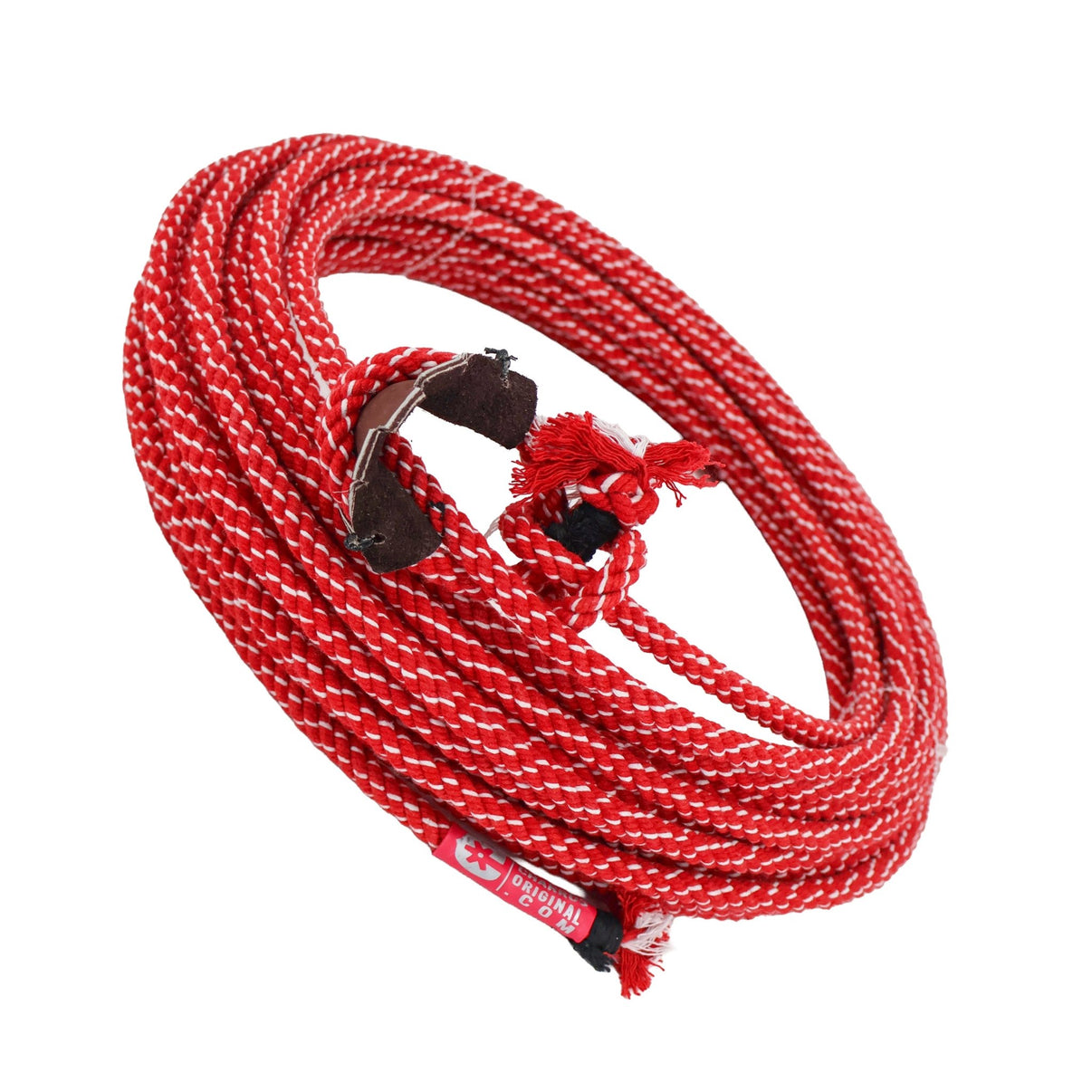 65FT Red Soga (10mm) Cotton Rope Algodon Mexican Charro Lasso - M-Royal Saddles - Ropes/Sogas