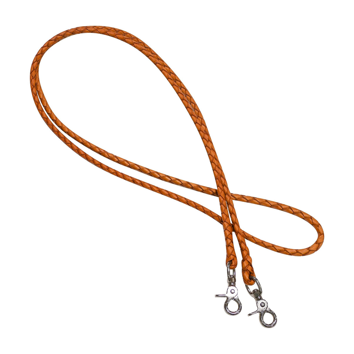 7Ft Tan Roping Reins Rodeo Western Leather Braided Snap - M - Royal Saddles - Western Headstall/Bosal