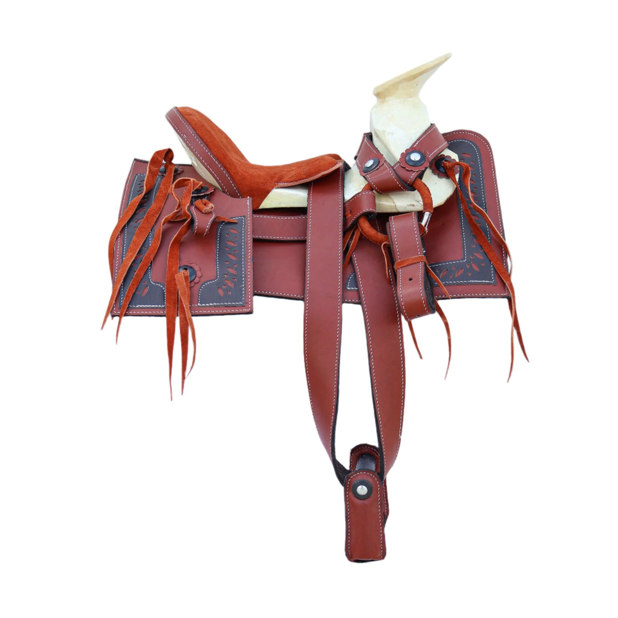 9.5" Nino Charro Square Skirt Montura Kid Saddle - M - Royal Saddles - Mini/Pony Saddles