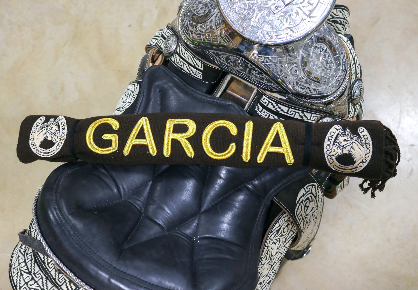 Garcia Brown Charro Sarape Montura Charra Mexican Saddle