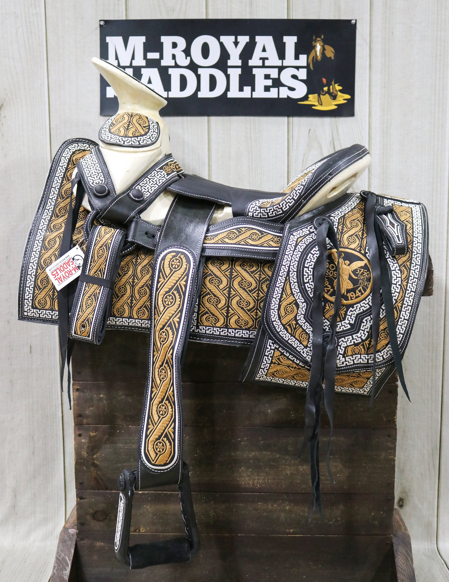 15" Charro Centenario Montura Embroidered Silla Mexican Saddle