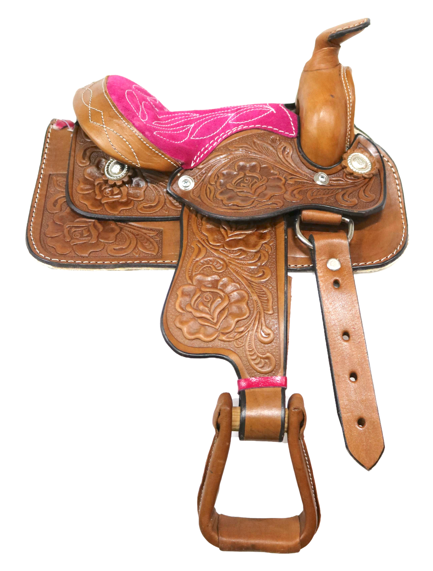 8" Pink/Brown Toddler Infant New Born Size  Mini Toddler Mini Horse Saddle