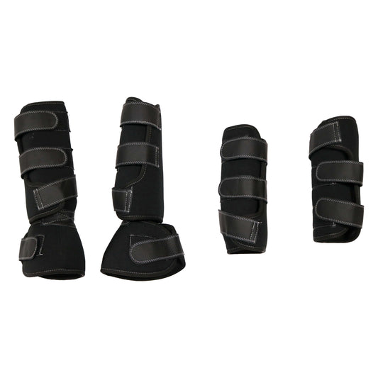 Black Protectores Para Caballos Horse Leg Boots