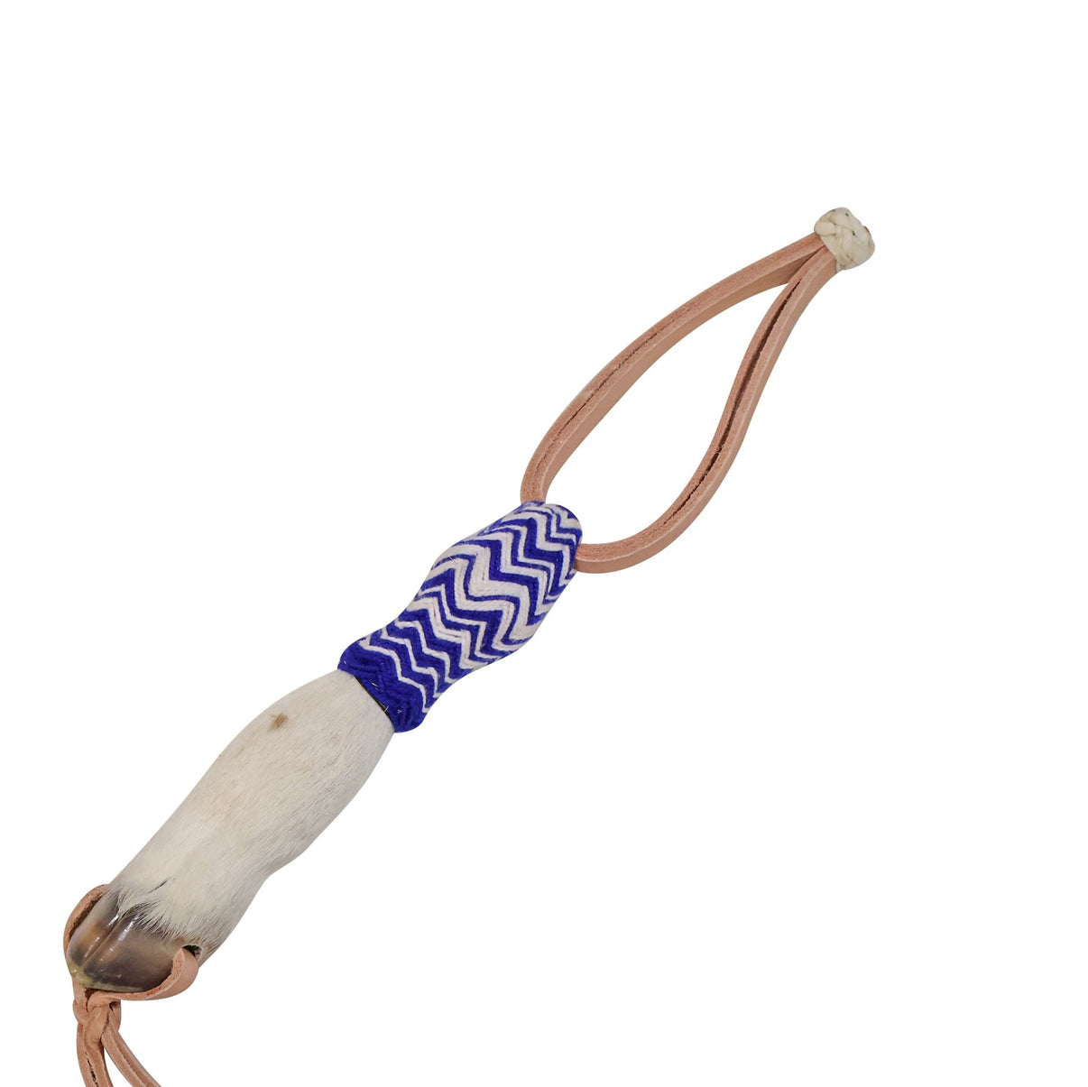 Azul Cuarta Charra Chomite Leather Quirt - M - Royal Saddles - Charro Whips/Cuartas