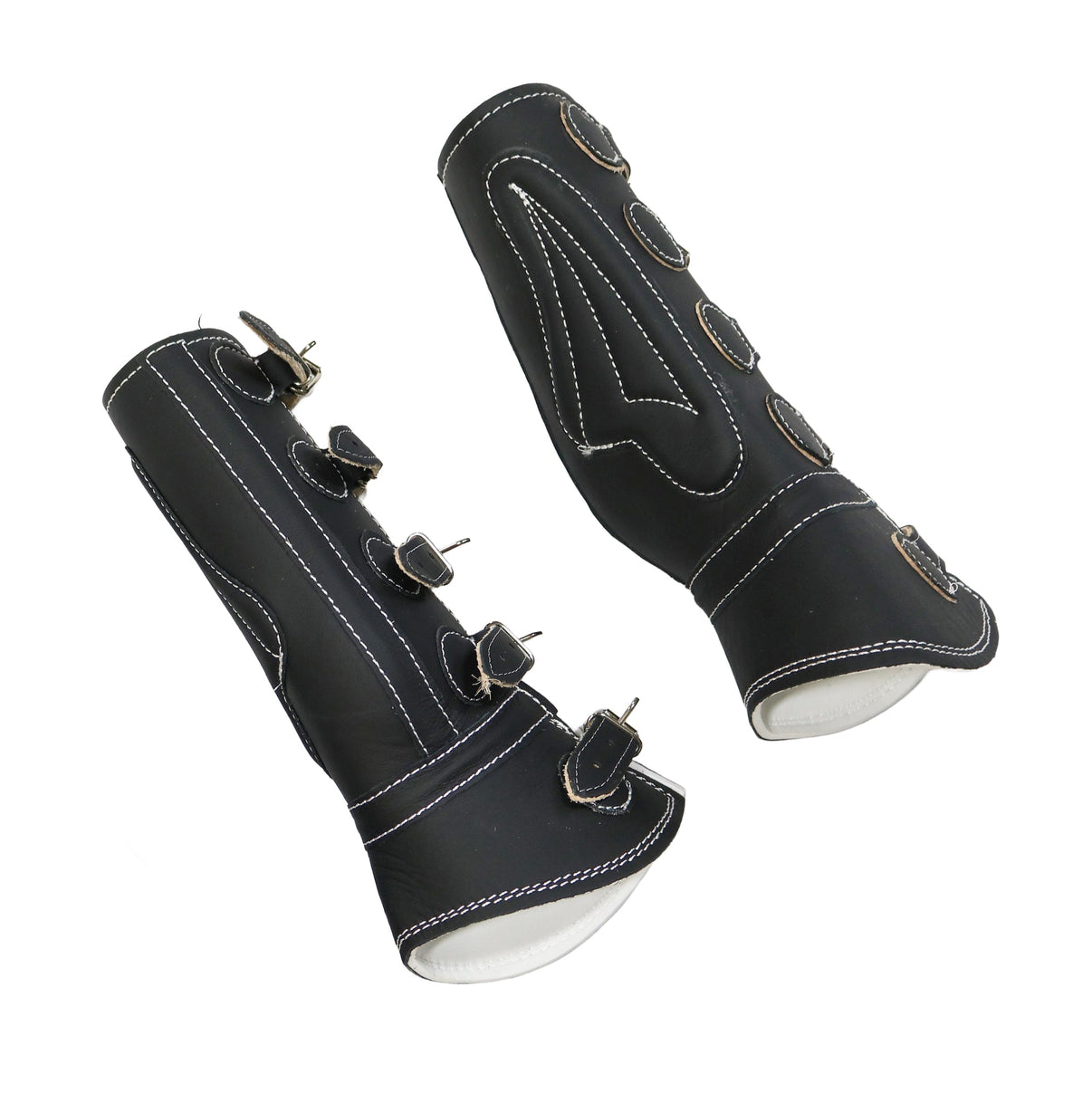 Black Canilleras Charro Horse Protectors - M - Royal Saddles - Horse Gear