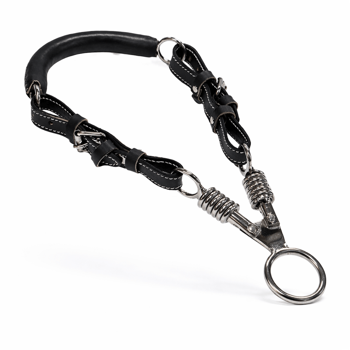 Black Charro Bosal De Tijeras Scissor Leather - M - Royal Saddles - Charro Bozal