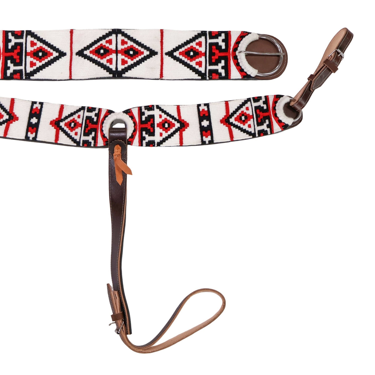 Blanco Fino Pecho Pretal Charro Cincho Breast Collar Stainless Steel Cinch - M-Royal Saddles - Charro Breastcollar/Pechera