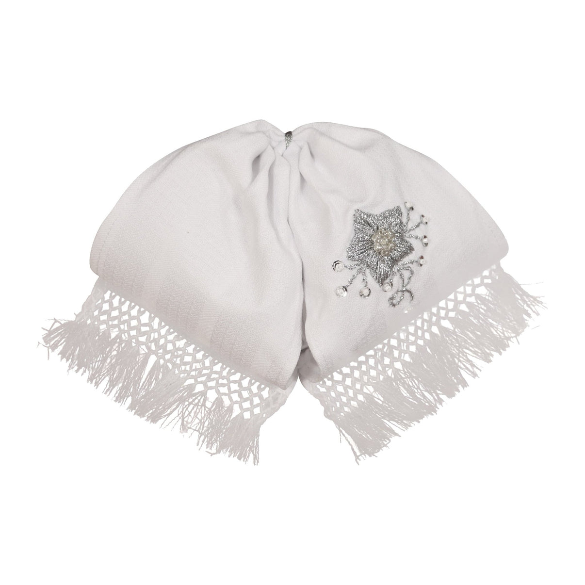 Blanco Flor Charro Deshilado Mono Bowtie - M - Royal Saddles - Monos Charros