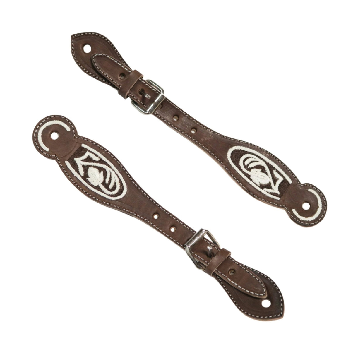 Brown Charro Correones Espuelas Piteadoso Spur Straps - M - Royal Saddles - Charro Spurs Strap