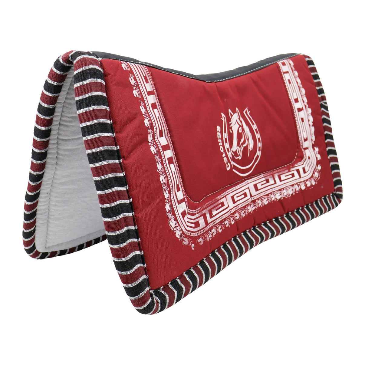 Burgundy Carona Charra Vino Horse Saddle Pad - M-Royal Saddles - Charro Pads/Caronas