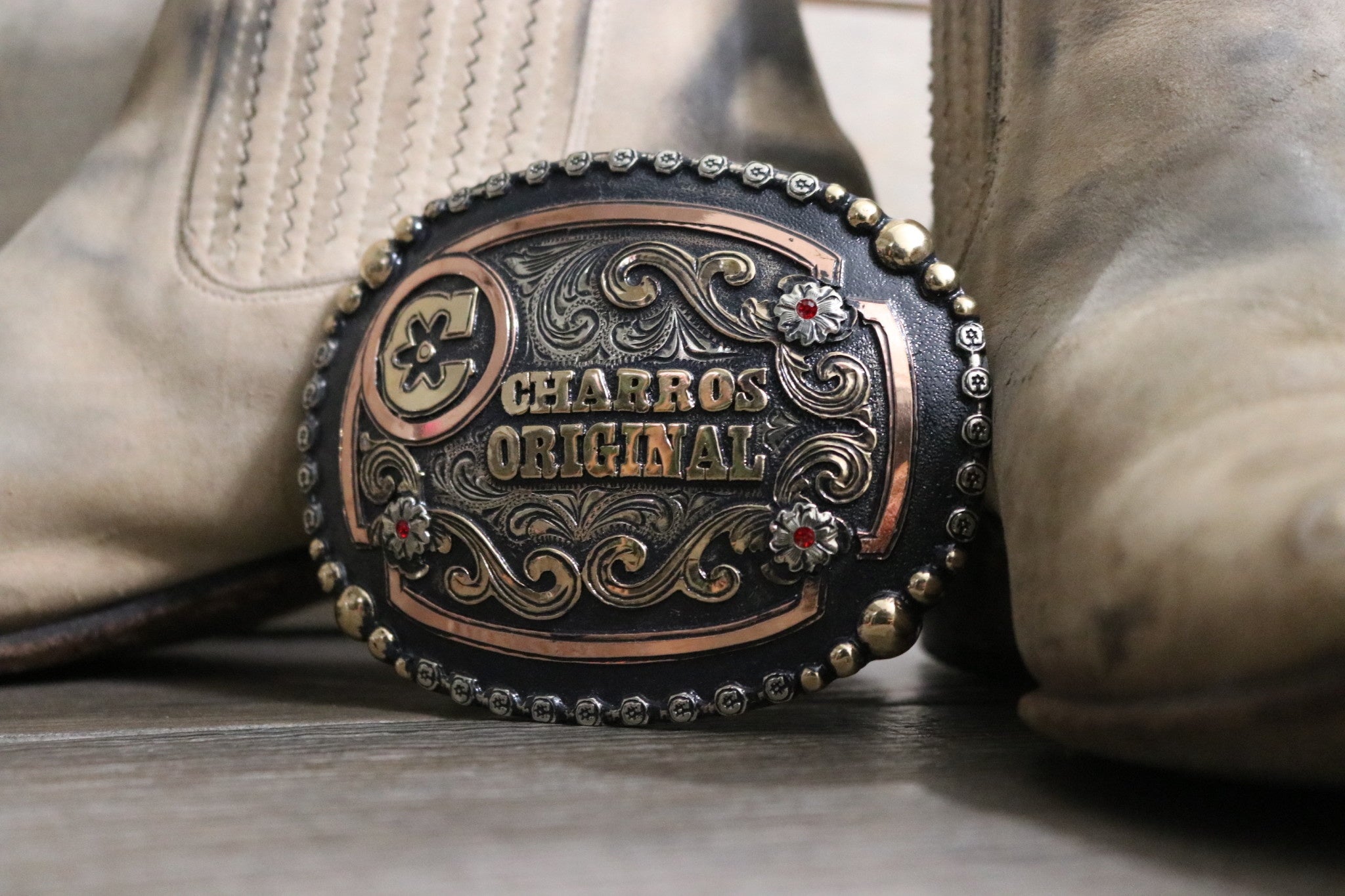 Hebilla Fina Negra Charros Original Buckle
