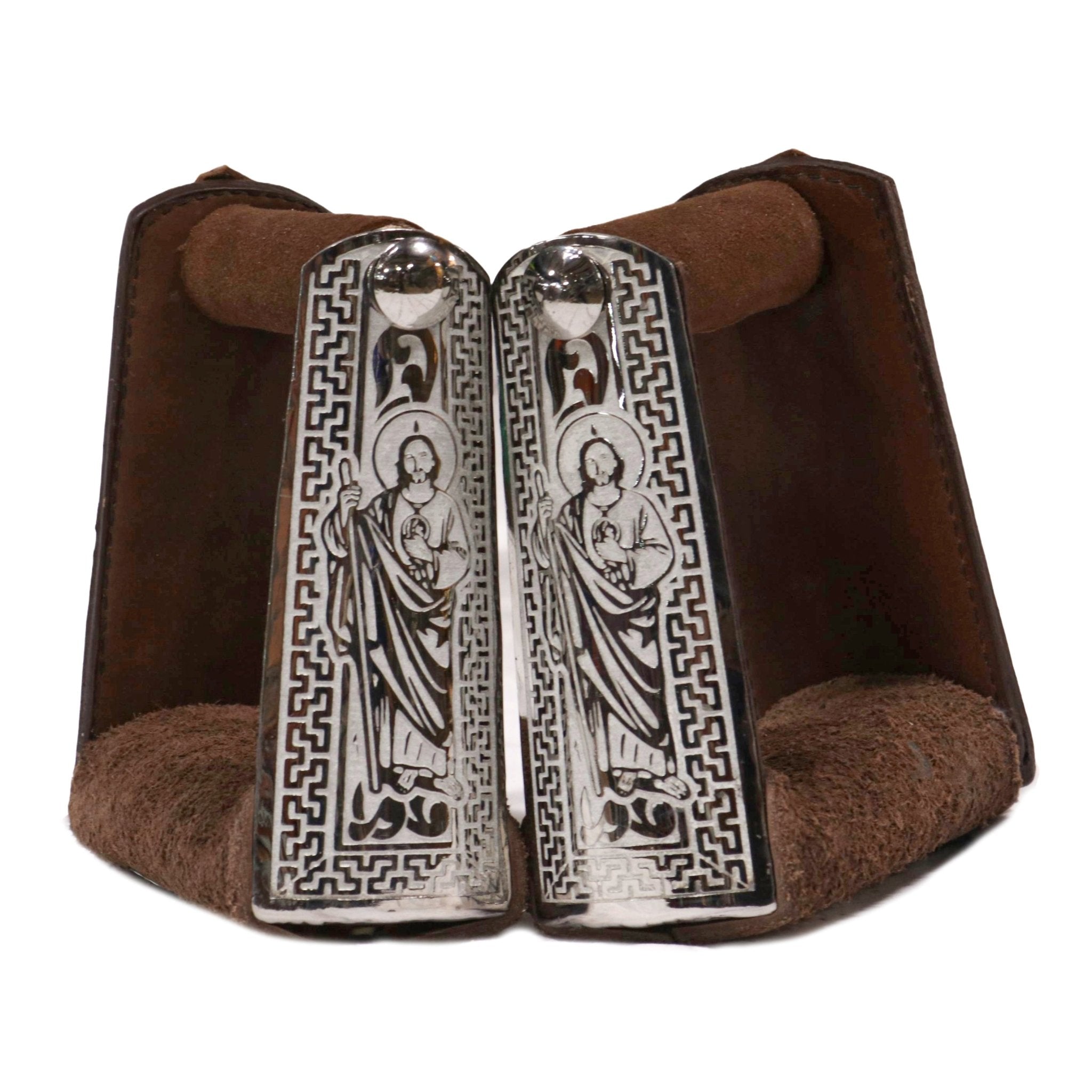 White Charros Estribos Saddle Horse Stirrups main image 1