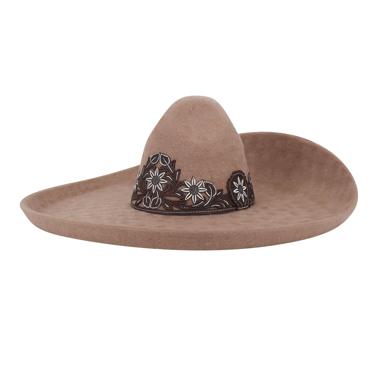 Cafe Sombrero De Lana Charrería Charro MEX 55 USA 6 7/8 - M-Royal Saddles - Sombreros Charros