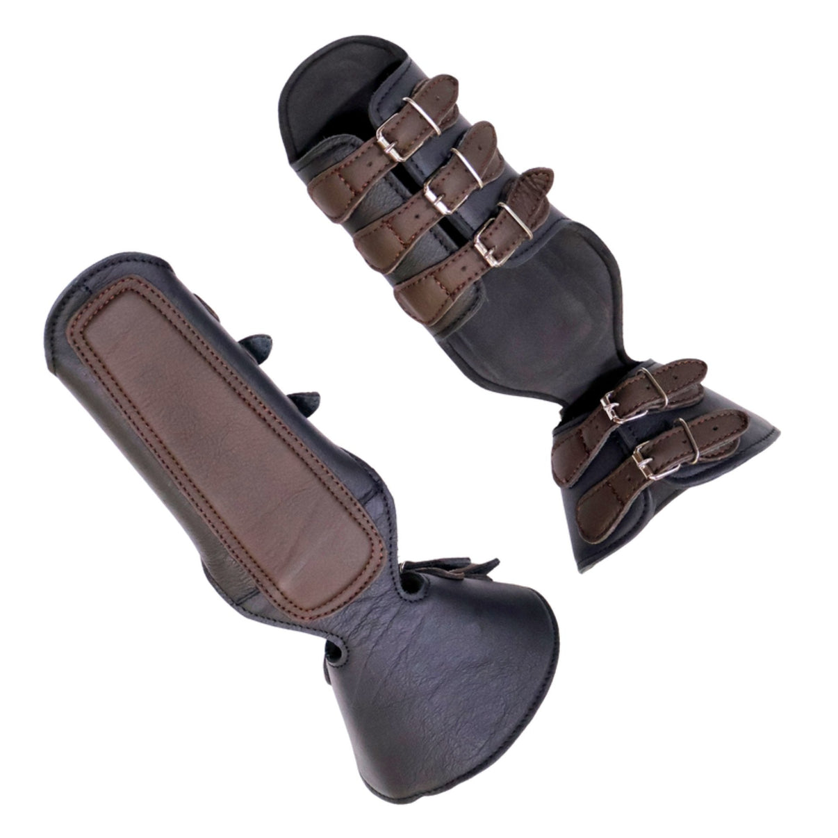 Canilleras Black Charro Horse Boots Horse Protectors - M - Royal Saddles - Horse Gear