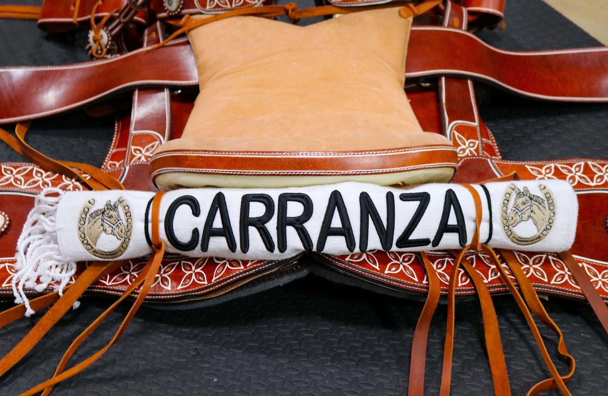 Diaz Red Charro Sarape Montura Charra Mexican Saddle