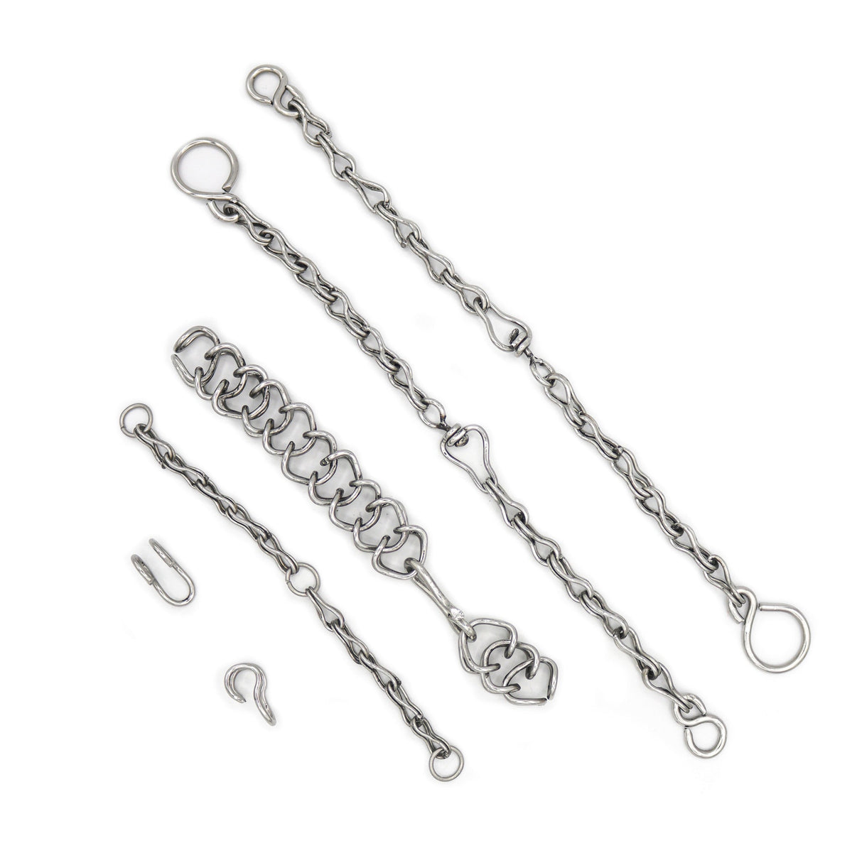 Charro Bit Chains Juego De Cadenillas Completo Para Freno Charro - M - Royal Saddles - Charro Bits/Frenos