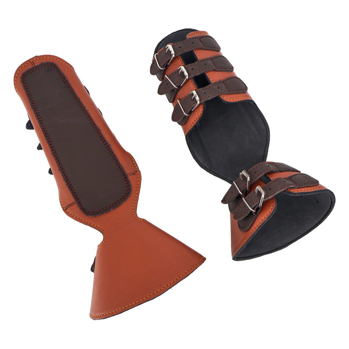 Charro Chedron Canilleras Caballo Brown Horse Protectores - M-Royal Saddles - Horse Gear