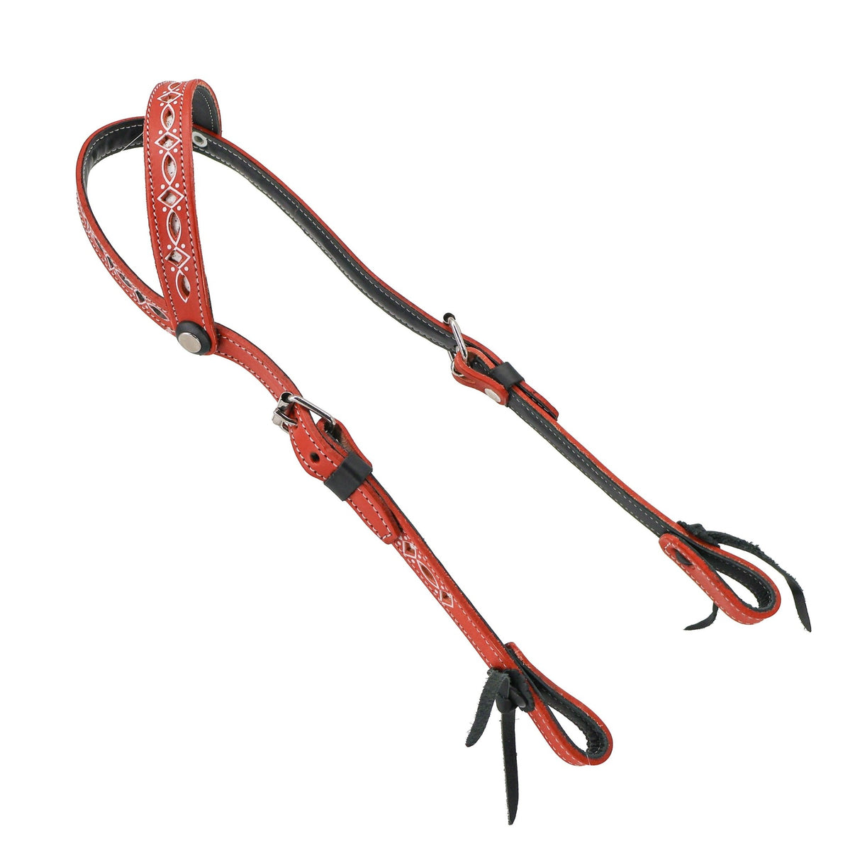 Charro Chedron Headstall Pintada Resacada Caballo Cabezada - M-Royal Saddles - Charro Headstalls/Cabezada