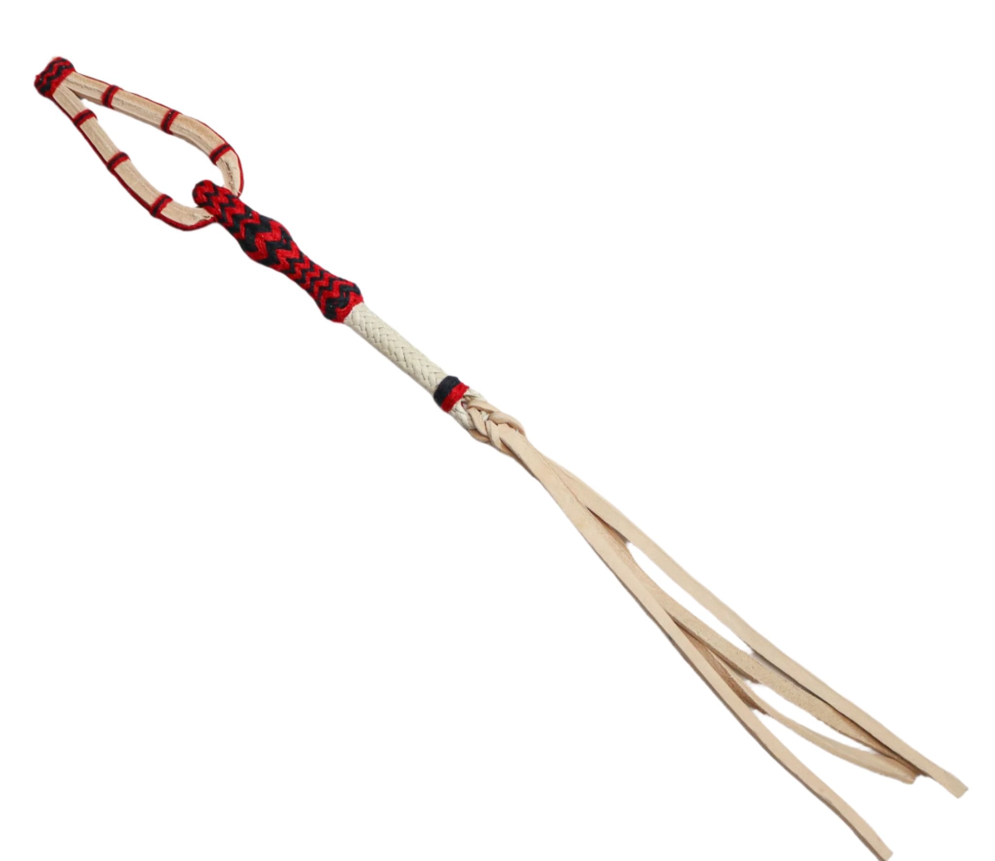 Charro Red Boton Cuarta Chomite Charra Horse Quirt