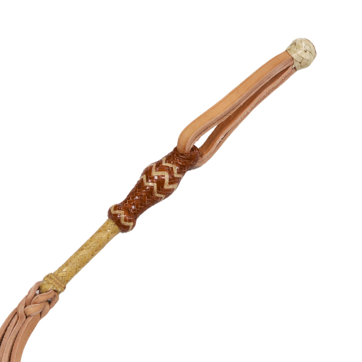 Charro Cuarta Cuero Crudo Rawhide Cowboy Quirt - M - Royal Saddles - Charro Whips/Cuartas
