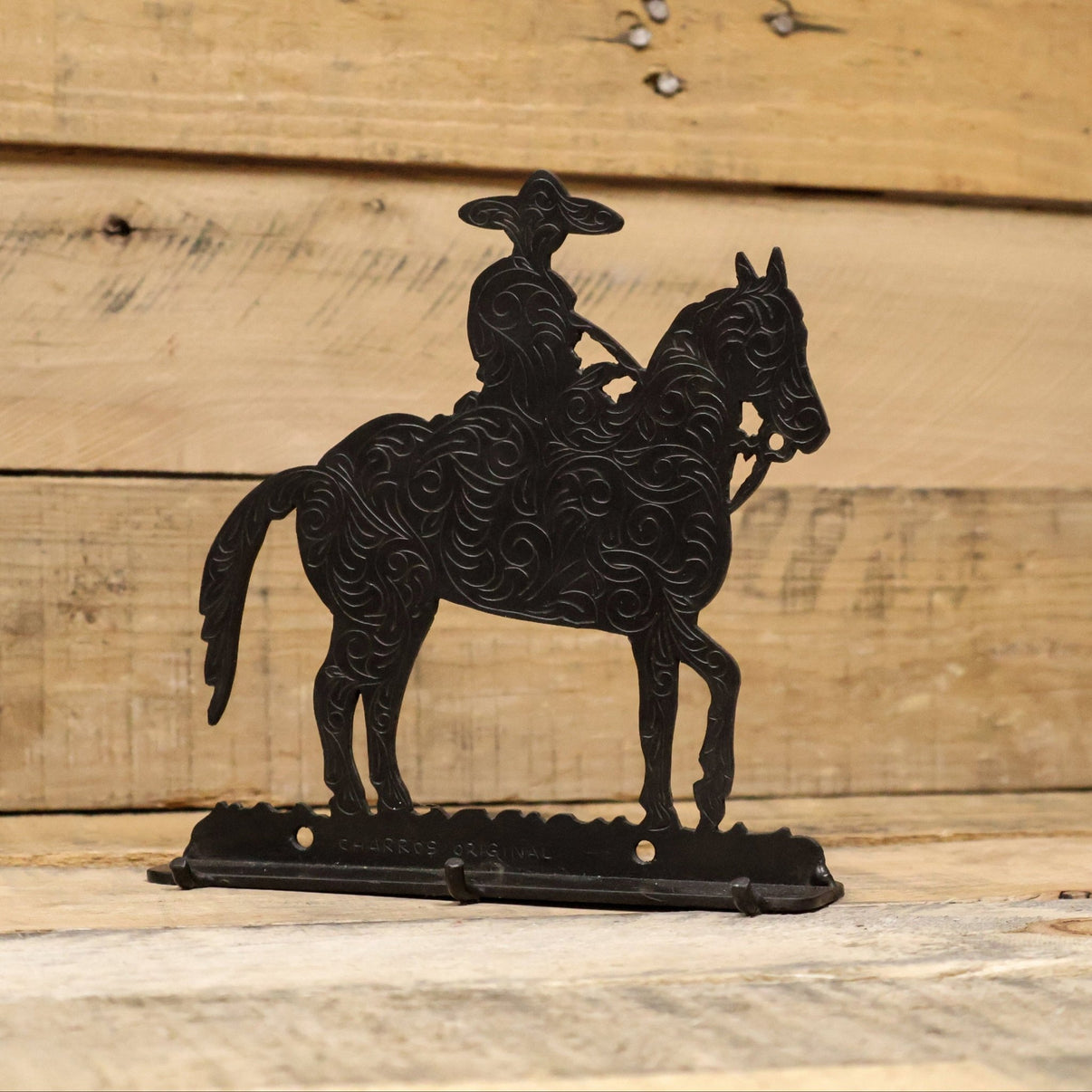 Charro Engraved Free Standing Metal Decor Lienzo Charreria - M - Royal Saddles - Decor & Gifts