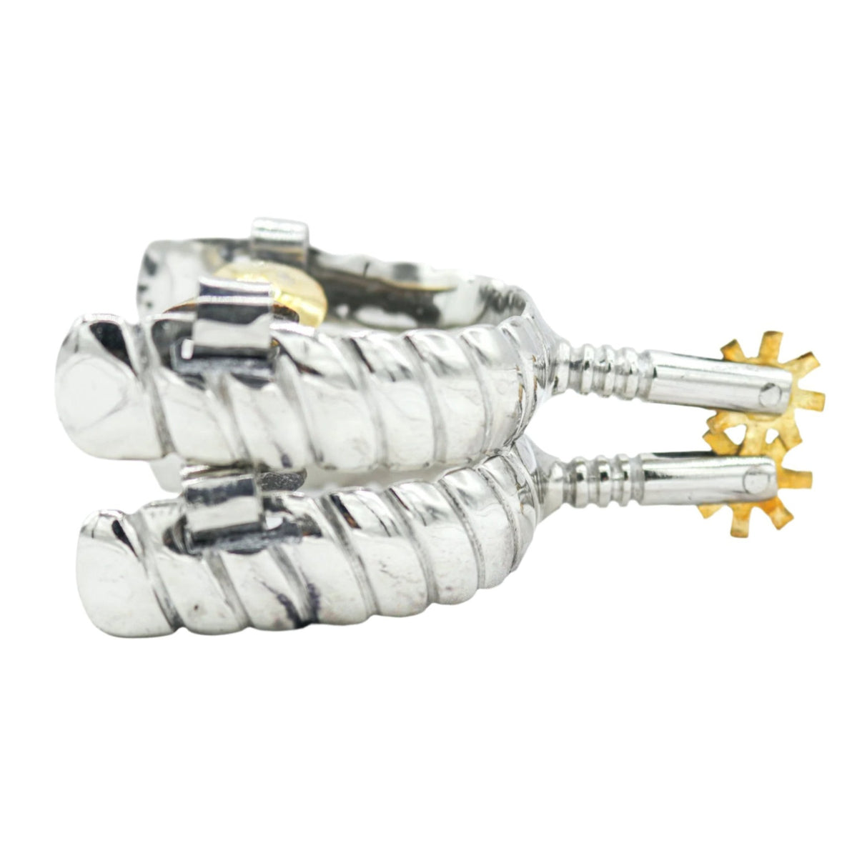 Charro Espuelin Charra Spurs Acero Espuelas Diseno - M - Royal Saddles - Charro Spurs/Espuelas