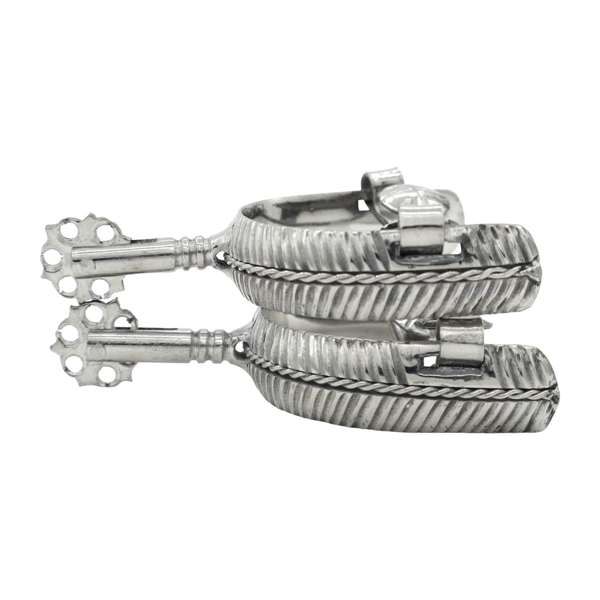 Charro Espuelin Charreria Horse Spurs Acero Espuelas - M - Royal Saddles - Charro Spurs/Espuelas