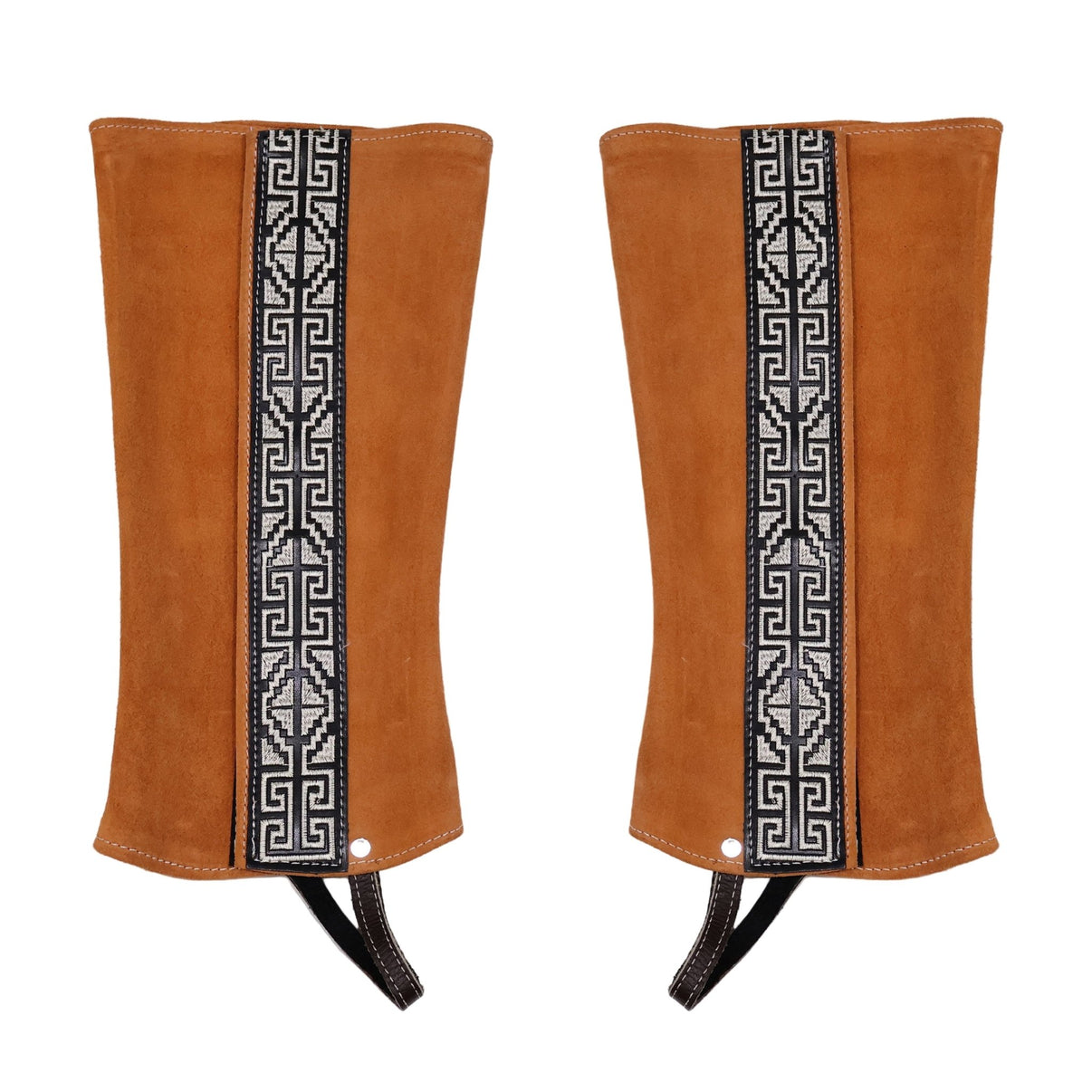 Charro Greca Miel Polainas Mexican Chaps - M - Royal Saddles - Charro Polainas/Chaps
