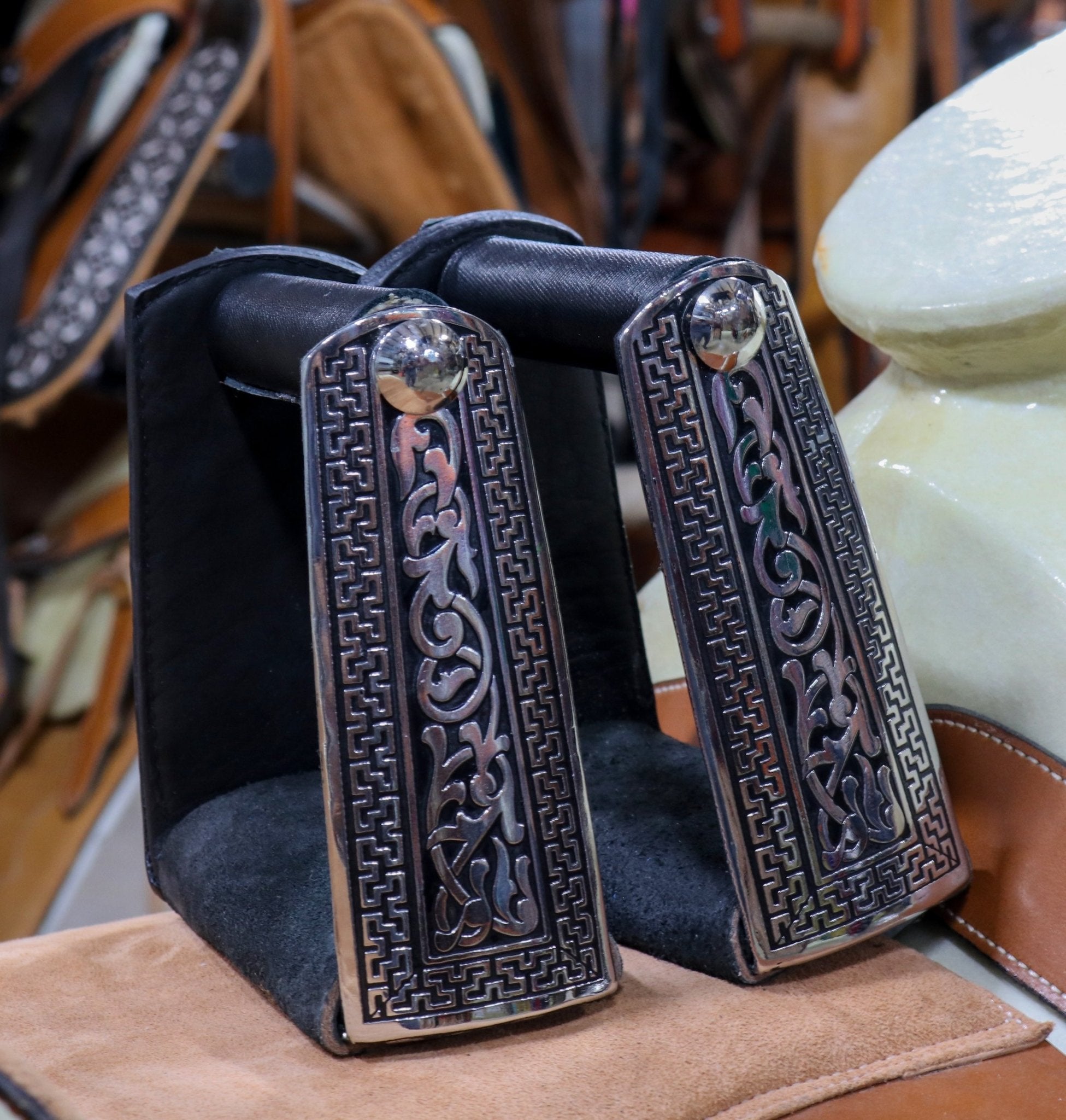 Charro Stainless Steel Estribos Saddle Stirrups Torcidos