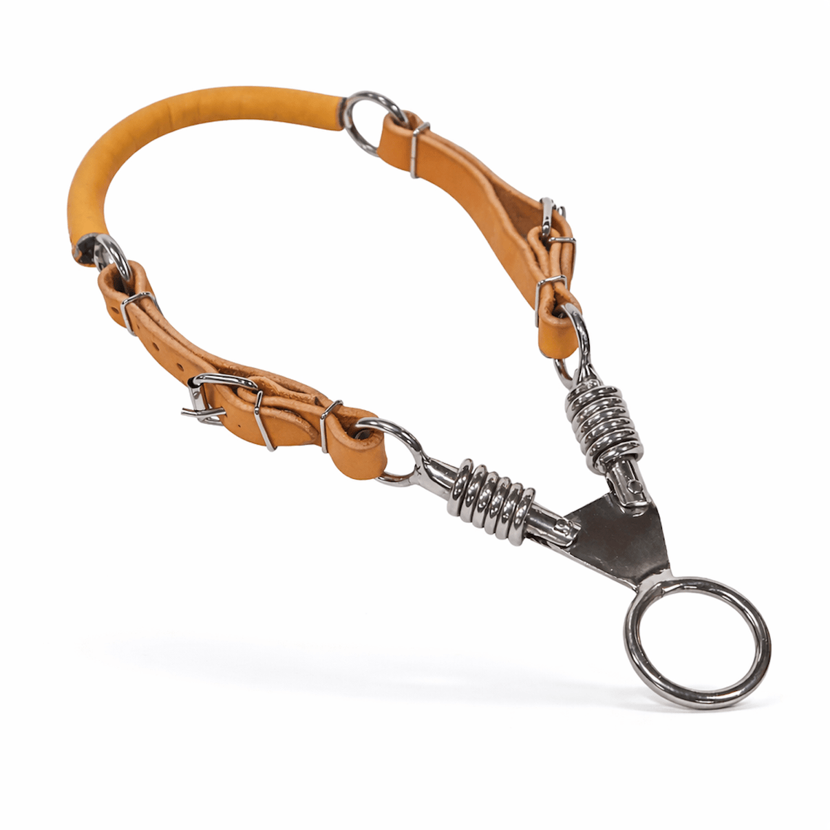 Charro Miel Bosal De Tijera Metal/Vaqueta Leather Bosal - M - Royal Saddles - Charro Bozal
