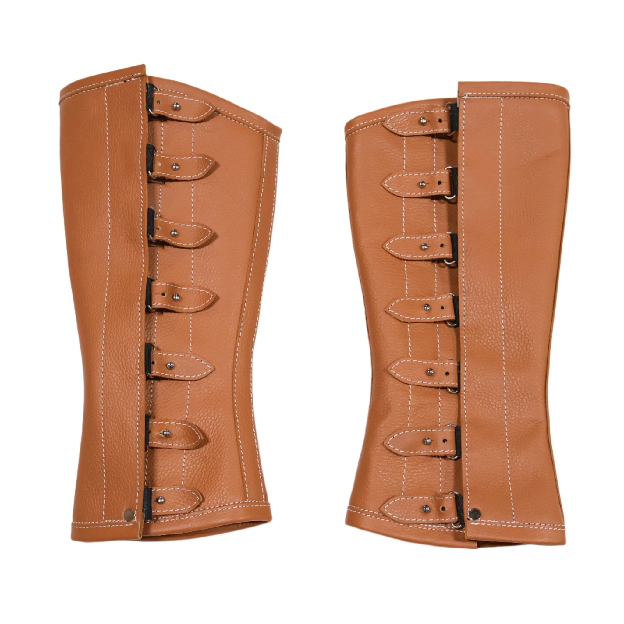 Polainas (M) Resacado Charras Natural Half Chaps Charro