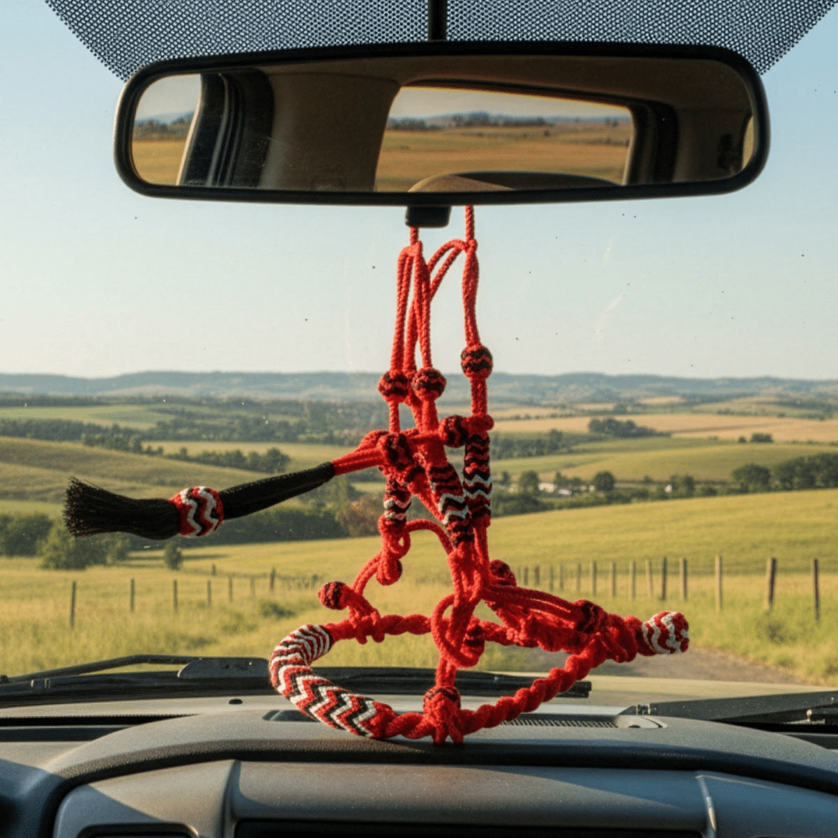 Charro Mini Bosalillo Rear View Mirror Decor Decoration - M - Royal Saddles - Decor & Gifts