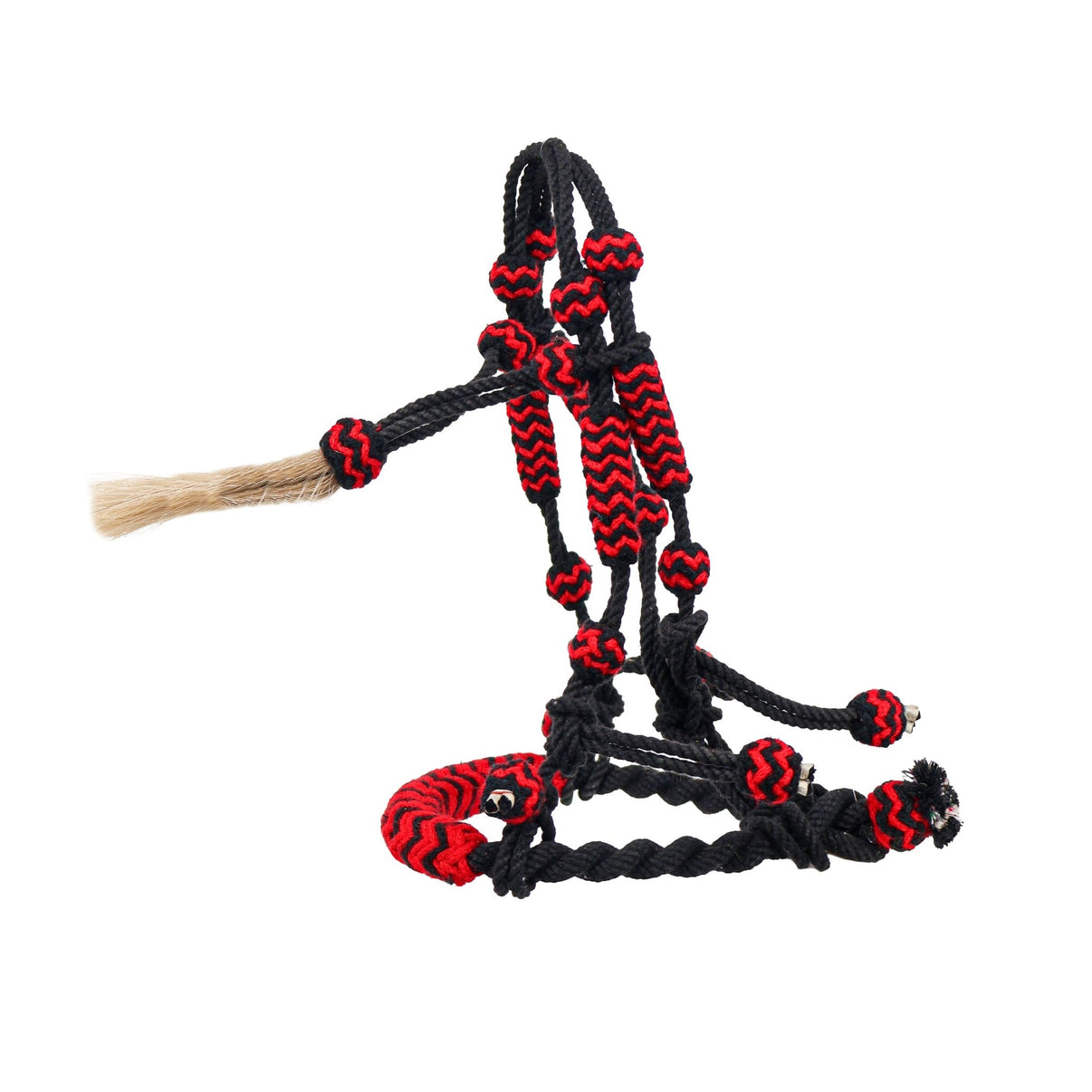 Charro Mini Negro Rojo Bosal Rear View Mirror Decor - M-Royal Saddles - Decor & Gifts