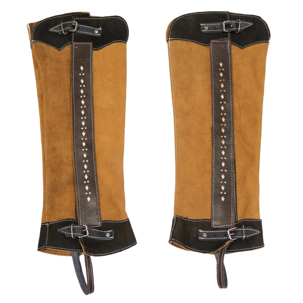 Polainas Miel (XL) Gamuza Charro Half Suede Chaps