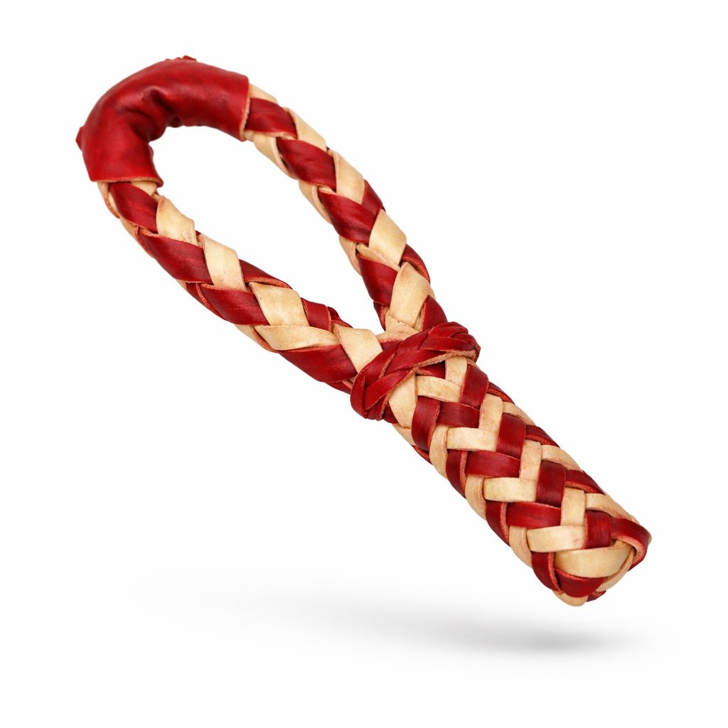 Charro Rawhide Red Hondilla Rope Lariat Rosadera - M - Royal Saddles - Ropes/Sogas