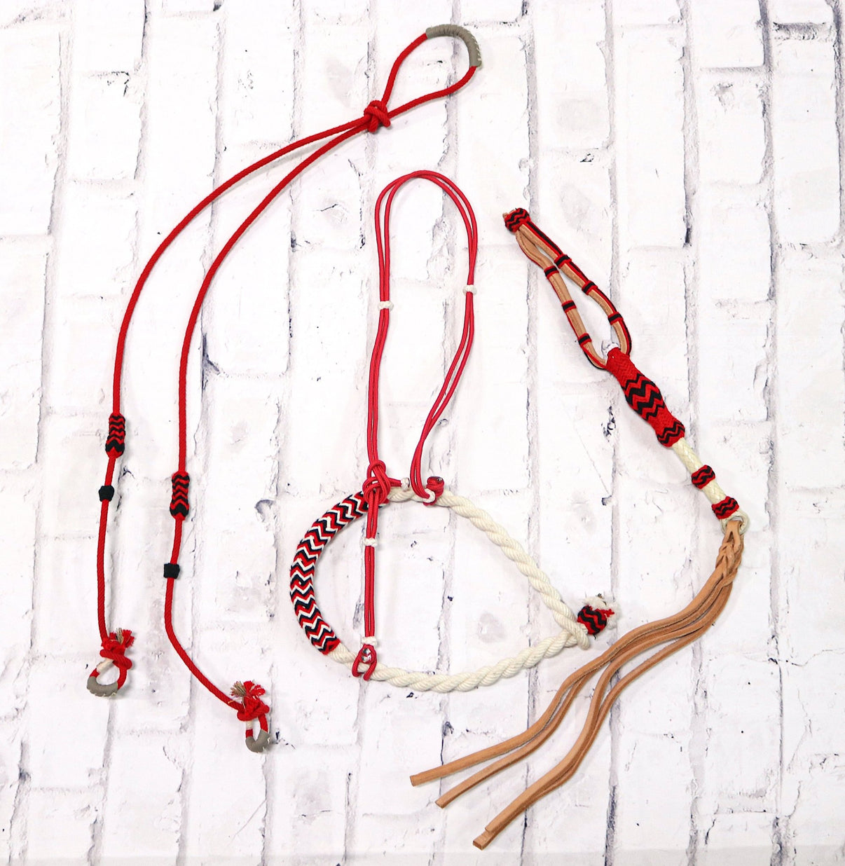 Charro Red Trio Tack Set - M - Royal Saddles - Charro Tack Sets