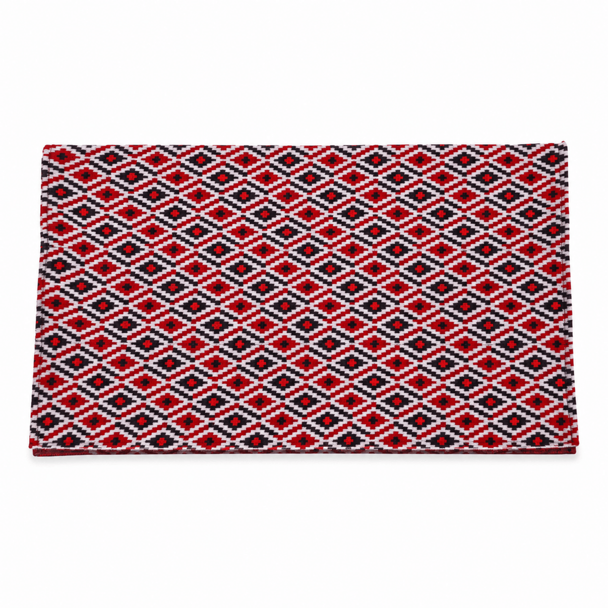 Charro Roja Saddle Black Blanket Mexican Diamond Mantilla - M-Royal Saddles - Charro Pads/Caronas
