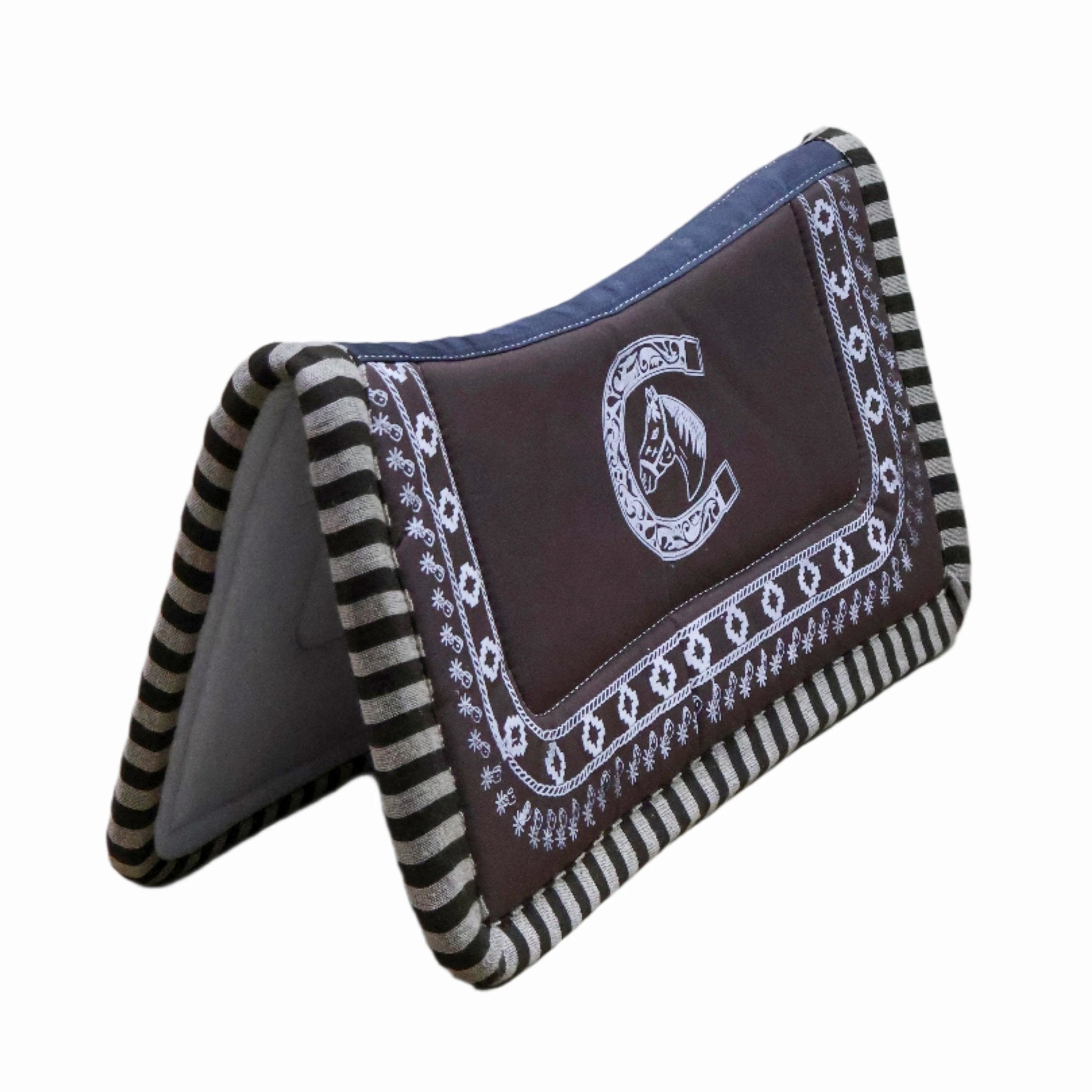 Poitrail Charro Cuir Marron Pour Cheval - Collier Mammaire Vaquette - Nelidas