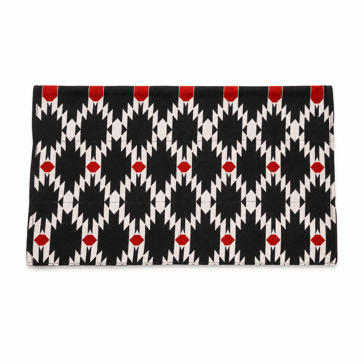 Charro Saddle Mantilla Blanket, Black Red Traditional Design, Made in Mexico - M-Royal Saddles - Charro Pads/Caronas