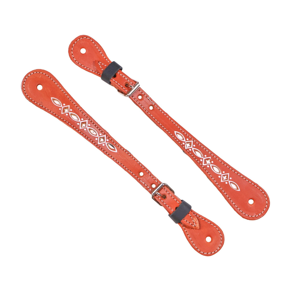 Charro Spur Pintada Chedron Espuelas Correones Leather Straps - M - Royal Saddles - Charro Spurs Strap