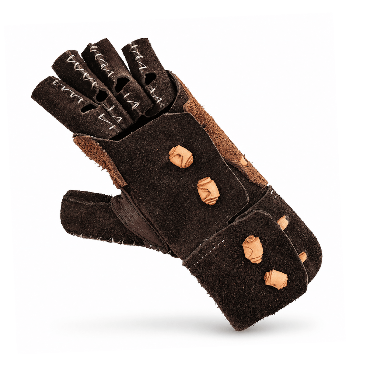 Charros Brown Small Guante Manilla Leather Glove - M - Royal Saddles - Ropes/Sogas