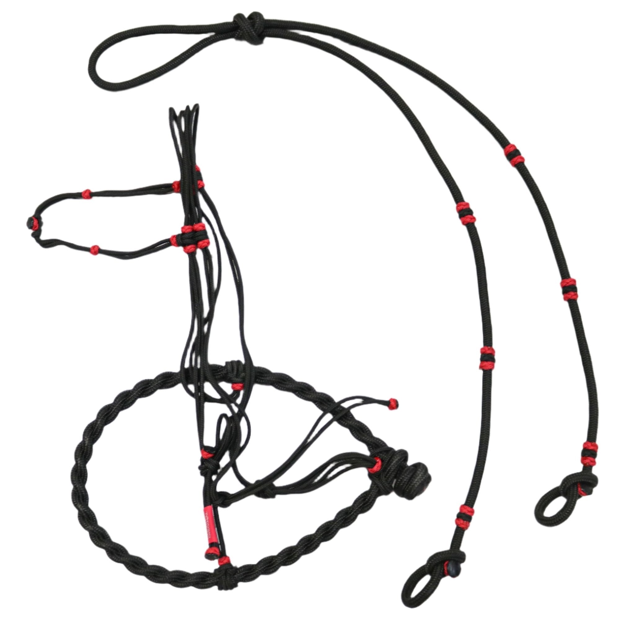 Ensemble Charro : Rênes Et Bosal Pour Cheval, Couleur Bordeaux (vin), Coton, Fabriqué Au Mexique