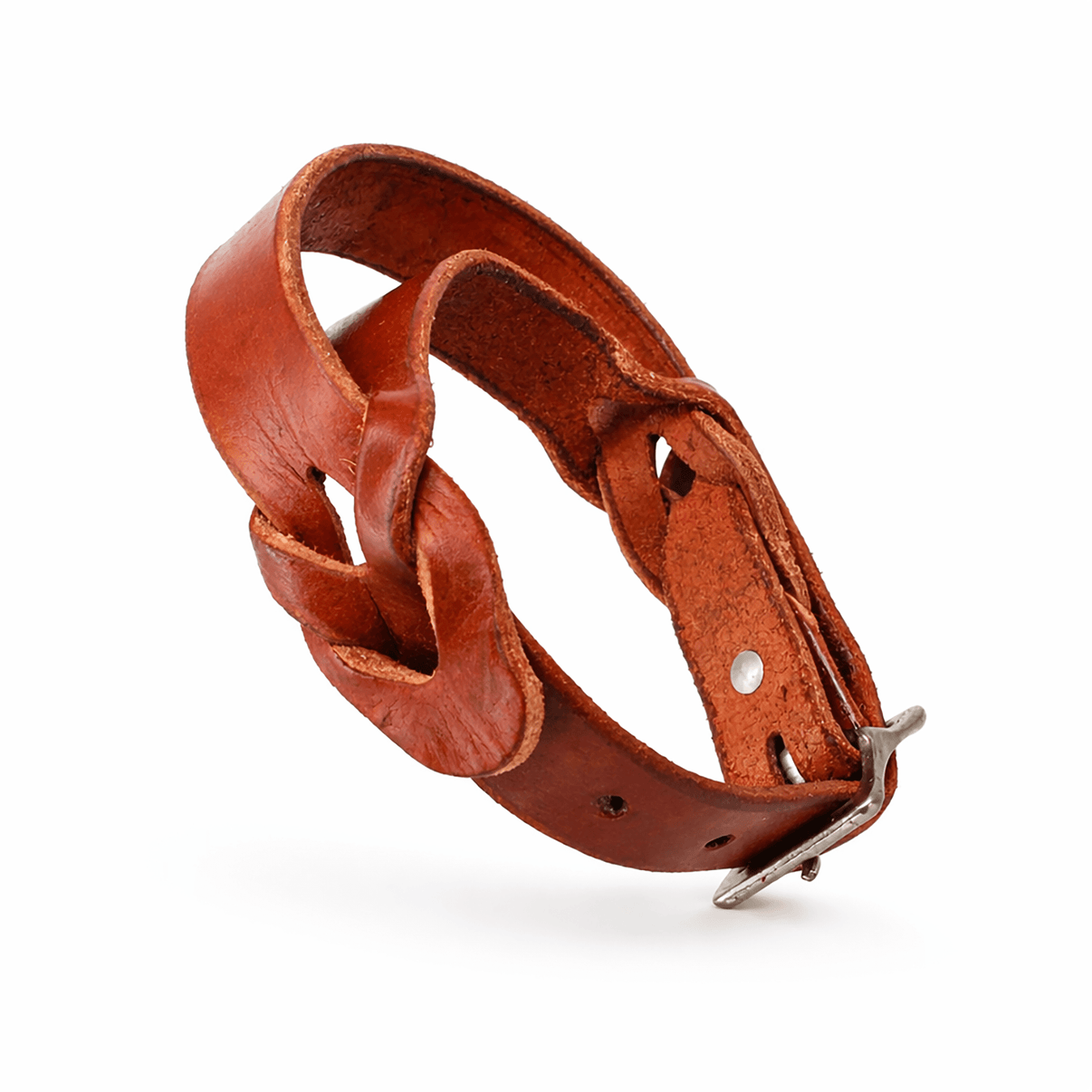 Chestnut Leather Night Latch Horse Safety Handle - M - Royal Saddles - Western Saddle Parts