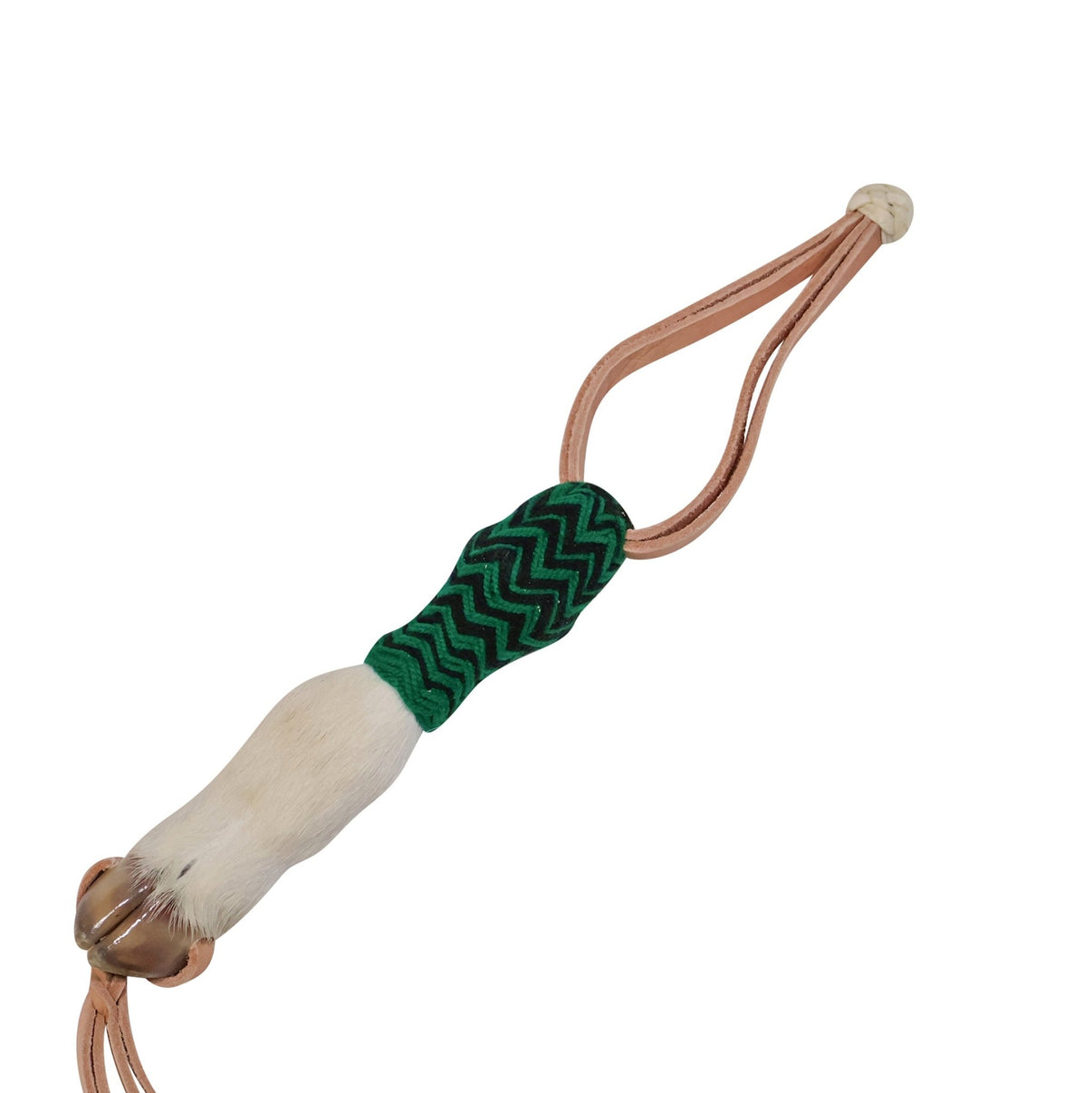 Chomite Green Charro Quirt Cuarta Pata De Venado - M - Royal Saddles - Charro Whips/Cuartas