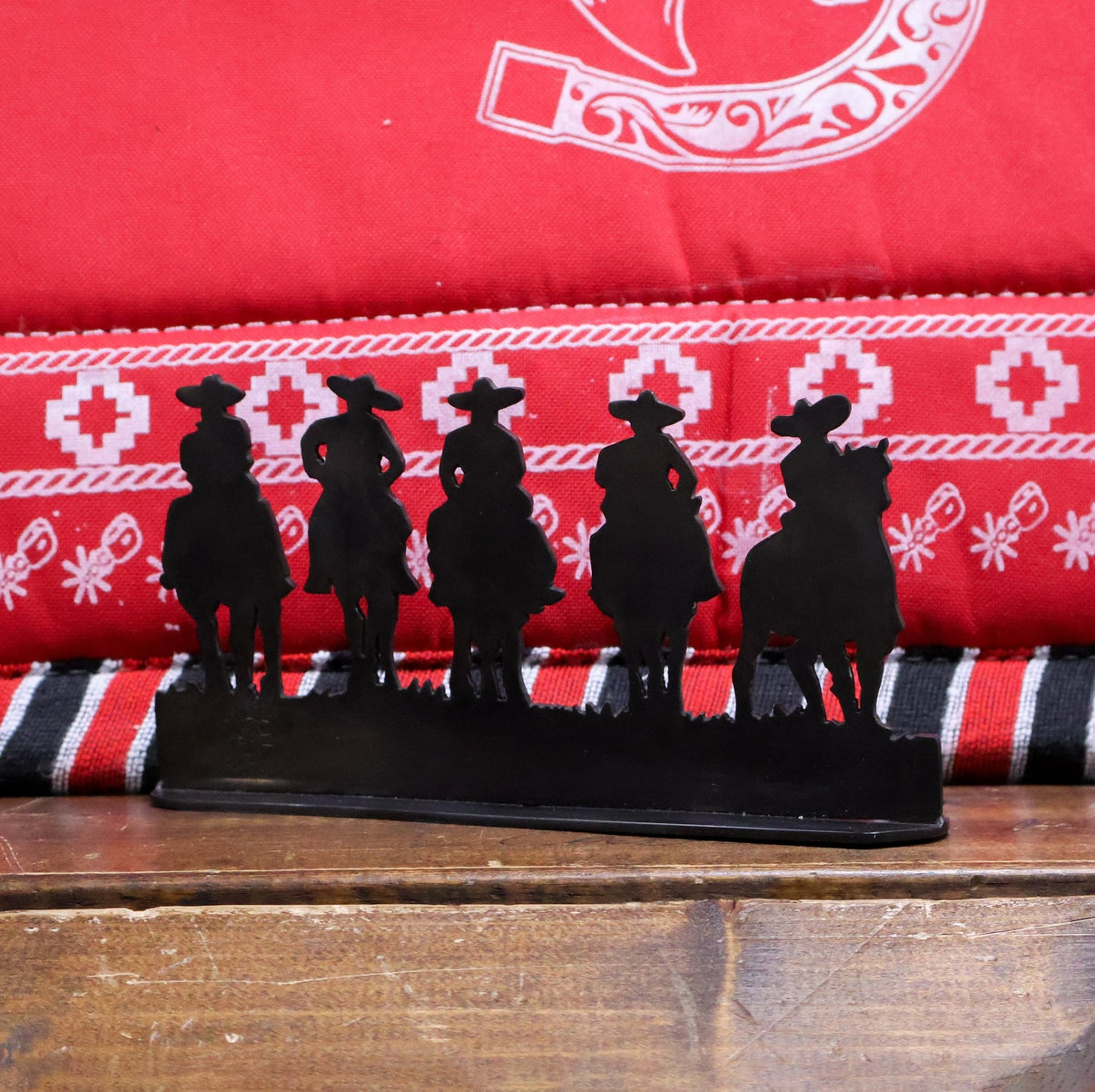 Cinco Charros Caballos Free Standing Metal Decor Charreria - M - Royal Saddles - Decor & Gifts
