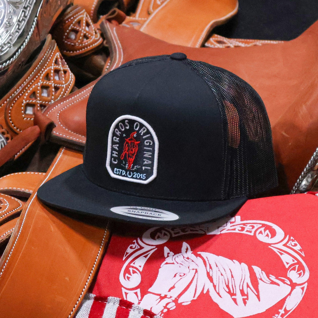 Classic Black Charros Original Trucker Cap - M - Royal Saddles - Charros Original Hats