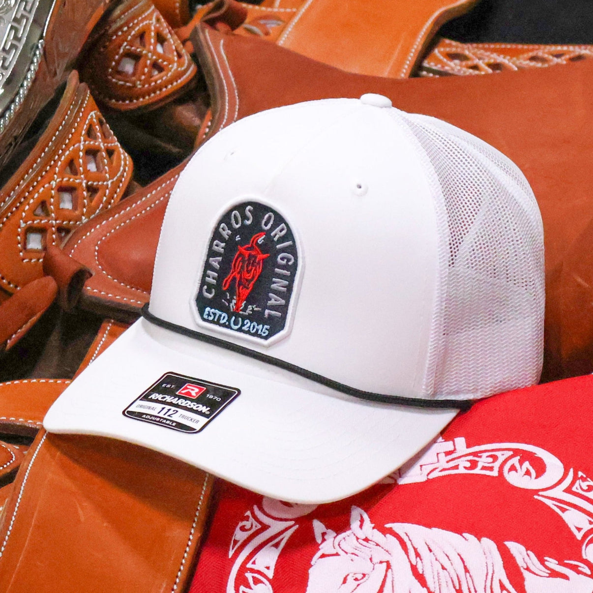Classic Curve White Charros Original Cap - M - Royal Saddles - Charros Original Hats