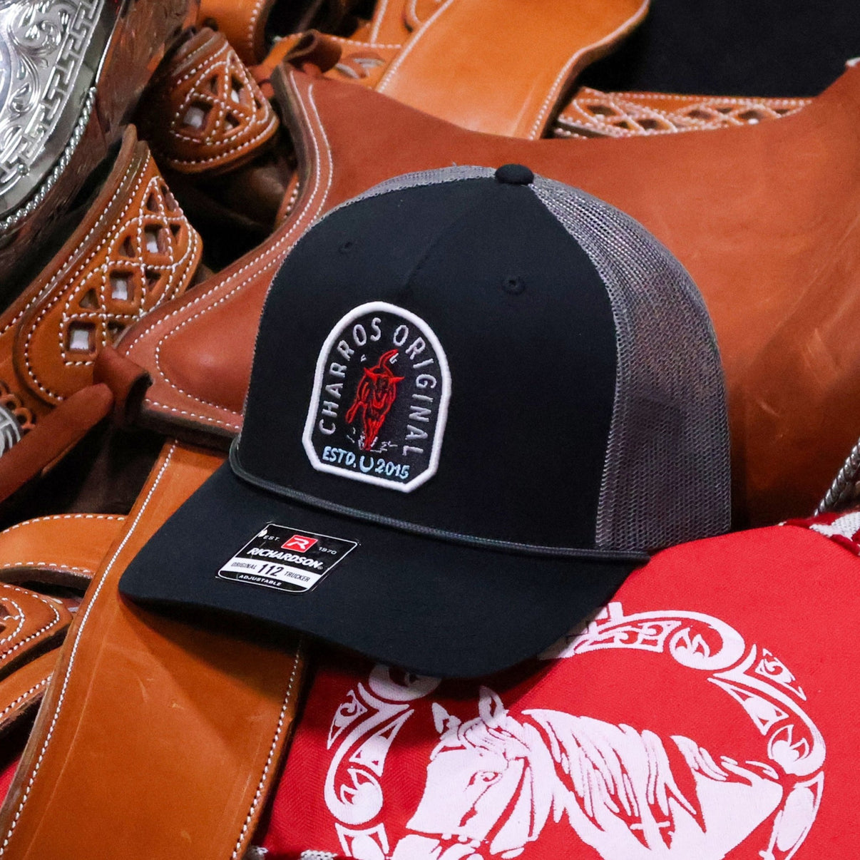 Classic Rope Charros Trucker Curve Cap - M - Royal Saddles - Charros Original Hats